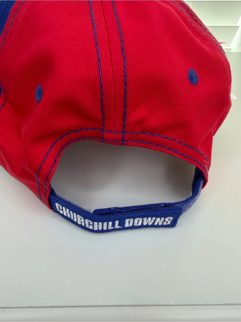 Vintage original Kentucky Derby 132 running. hat & White Baseball Cap.